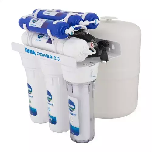 Obtenez la solution complète pour une eau potable pure et saine avec le filtre à osmose inverse (OI) Tank Power à sept étapes. Ce pack complet comprend tout ce dont vous avez besoin : l'unité de filtration principale, un réservoir pour stocker l'eau purifiée, un robinet élégant et pratique qui se fixe à l'évier, et une clé pour faciliter l'entretien et le remplacement des bougies. C'est le choix idéal pour tous les foyers marocains en quête de sécurité et de pureté.